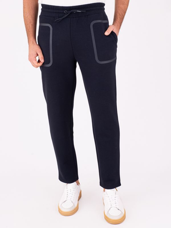 1. Peuterey Men's Trousers with Elasticated Waist and Drawstring Blue Peuterey peu580099012177