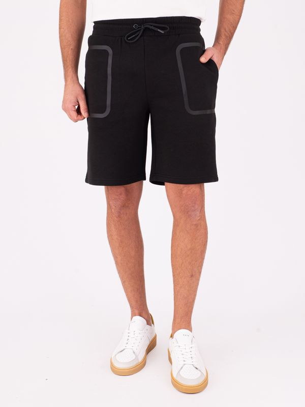 1. Bermuda Peuterey pour homme avec taille élastiquée et détails techniques Noir Peuterey peu580199012177