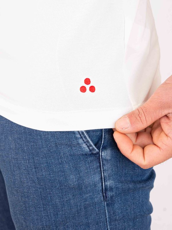 4. Polo uomo Peuterey in misto cotone e seta design minimal Bianco Peuterey peu584799012182