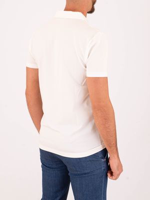 3. Polo uomo Peuterey in misto cotone e seta design minimal Bianco