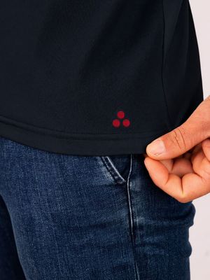 4. Polo uomo Peuterey in misto cotone e seta design minimal Blu