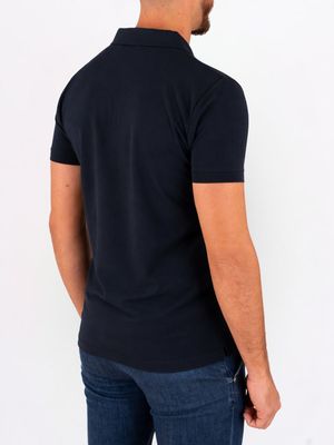 3. Polo uomo Peuterey in misto cotone e seta design minimal Blu