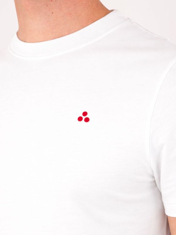 4. T-shirt uomo Peuterey in cotone con logo cucito sul petto Bianco Peuterey peu601199012442