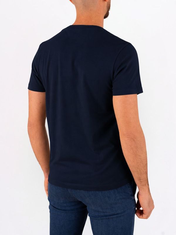 3. T-shirt en coton pour homme Peuterey, avec logo cousu sur la poitrine. Bleu Peuterey peu601199012442