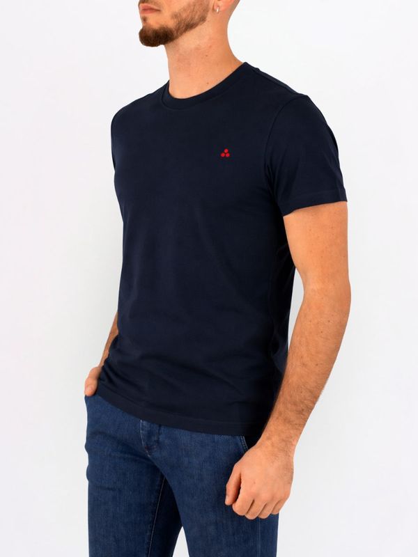2. T-shirt en coton pour homme Peuterey, avec logo cousu sur la poitrine. Bleu Peuterey peu601199012442