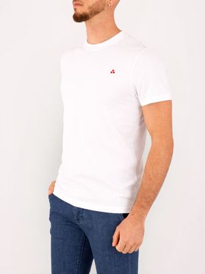 2. T-shirt uomo Peuterey in cotone con logo cucito sul petto Bianco