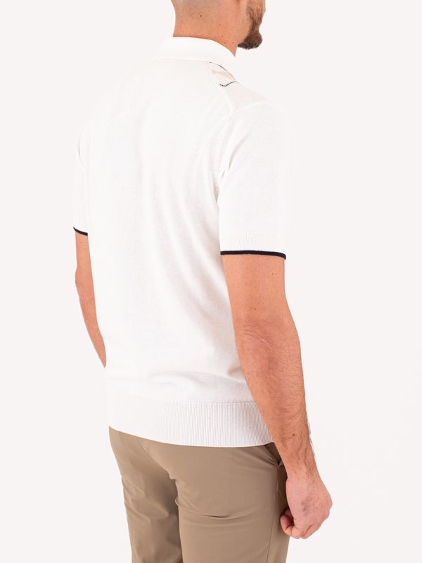 3. Paolo Pecora Men's Short-Sleeved Polo Shirt with Front Motif White Paolo Pecora Milano a049f900