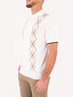 2. Paolo Pecora Men's Short-Sleeved Polo Shirt with Front Motif White