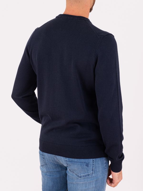 3. Pull HUGO pour homme à col rond avec logo sur le devant Bleu Hugo 50553588