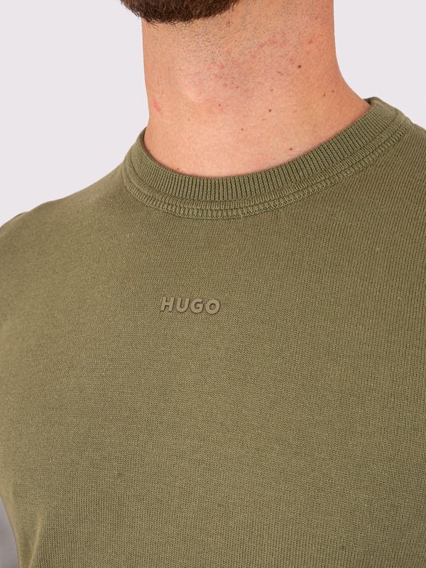 4. Pull HUGO pour homme à col rond avec logo sur le devant Vert Hugo 50553588
