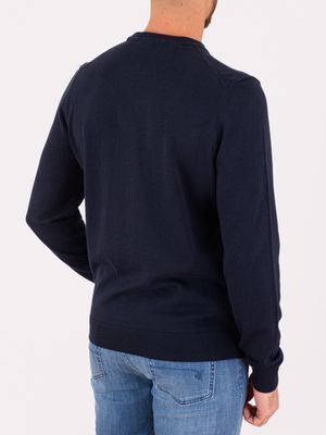 3. Pull HUGO pour homme à col rond avec logo sur le devant Bleu
