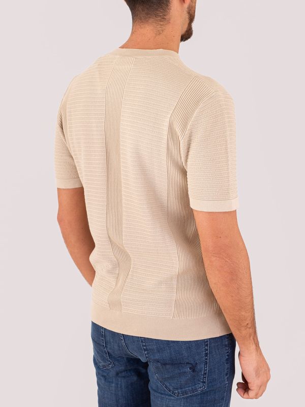 3. Paolo Pecora Milano men's t-shirt in knitted cotton Beige Paolo Pecora Milano a028f300