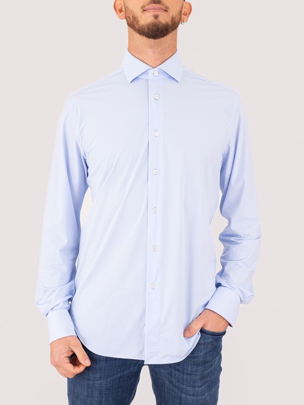 Xacus men's shirt in easy-to-iron technical fabric Celeste Xacus