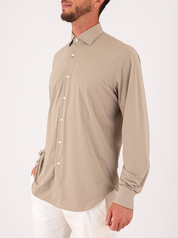 2. Camicia uomo Xacus in tessuto tecnico facile da stirare Evolution- Regular Beige Xacus 21641.act358ml