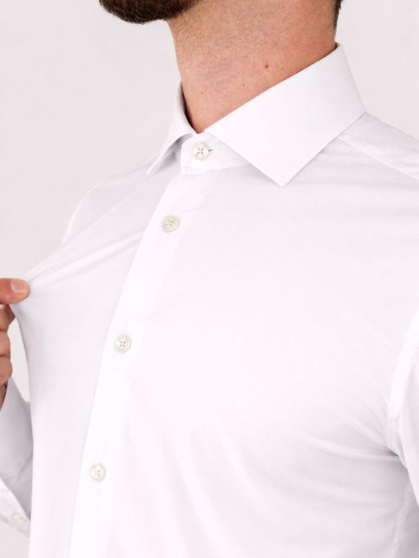 4. Camicia uomo Xacus in tessuto tecnico facile da stirare Evolution- Regular Bianco Xacus 21641.act358ml