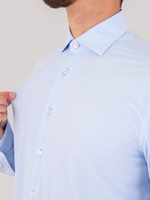 4. Camicia uomo Xacus in tessuto tecnico facile da stirare Evolution- Regular Celeste