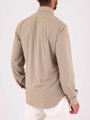3. Camicia uomo Xacus in tessuto tecnico facile da stirare Evolution- Regular Beige