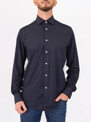 1. Camicia uomo Xacus in tessuto tecnico facile da stirare Evolution- Regular Blu