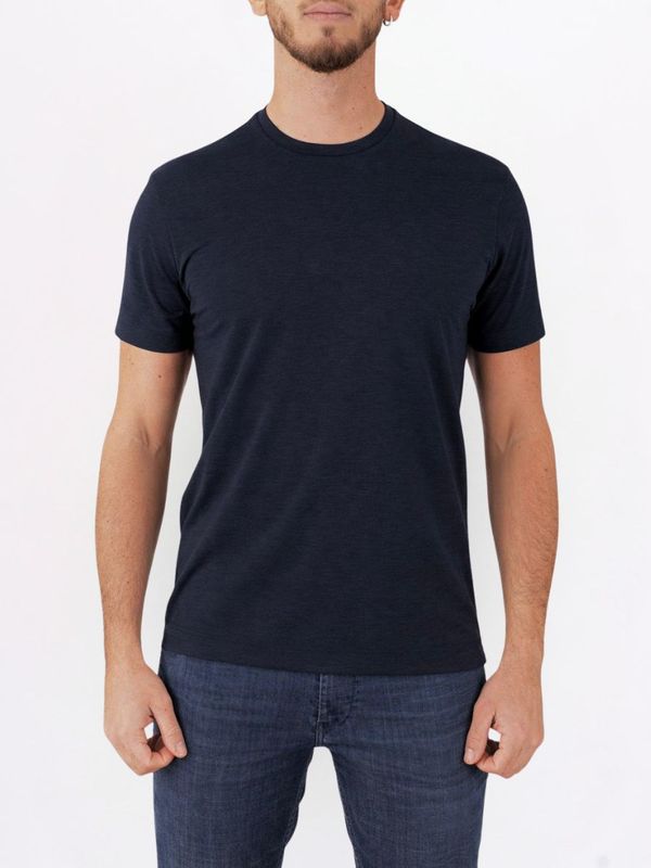 Xacus men's T-shirt in slim-fit technical fabric, basic style Blue Melange Xacus