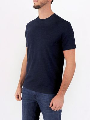 2. Xacus men's T-shirt in slim-fit technical fabric, basic style Blue Melange