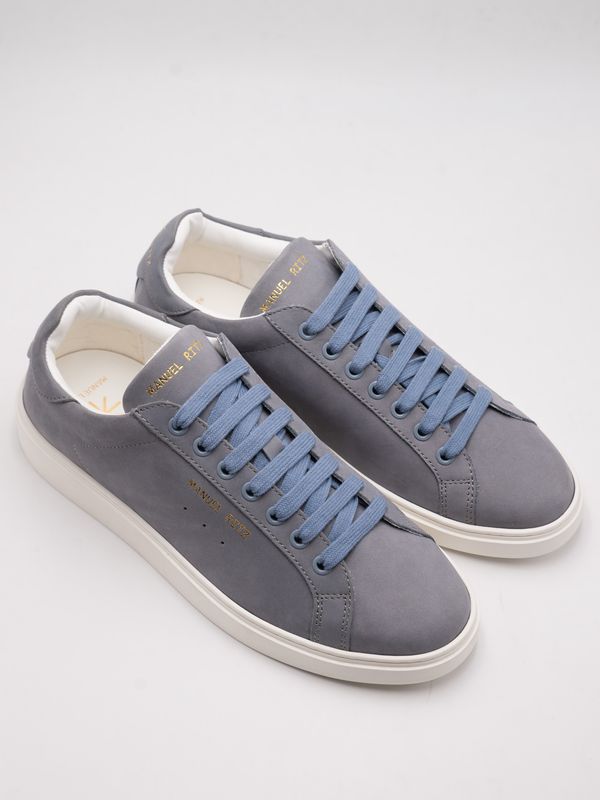 Sneakers uomo Manuel Ritz in pelle nabuk con fondo cassetta Azzurro Grigiastro MANUEL RITZ