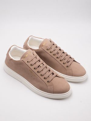 1. Baskets pour homme Manuel Ritz en cuir nubuck avec semelle carrée Beige
