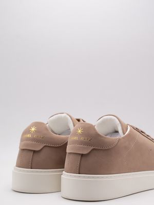 4. Baskets pour homme Manuel Ritz en cuir nubuck avec semelle carrée Beige