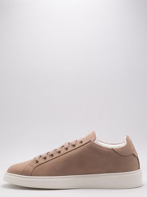 3. Baskets pour homme Manuel Ritz en cuir nubuck avec semelle carrée Beige