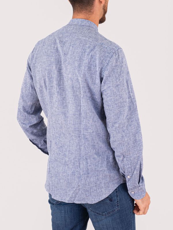 3. T-shirt uomo Paolo Pecora Milano in misto seta e collo alla coreana Denim MANUEL RITZ 4032e604l263197