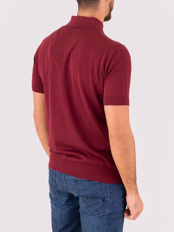 3. Paolo Pecora Milano men's slim-fit polo shirt in cotton knit Dark Brick Paolo Pecora Milano a054f200