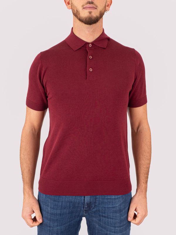 1. Paolo Pecora Milano men's slim-fit polo shirt in cotton knit Dark Brick Paolo Pecora Milano a054f200