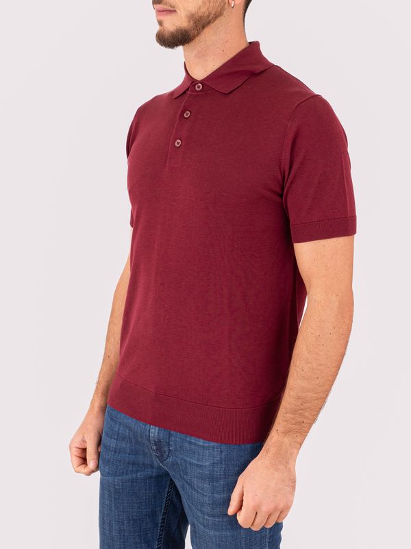 2. Paolo Pecora Milano men's slim-fit polo shirt in cotton knit Dark Brick Paolo Pecora Milano a054f200