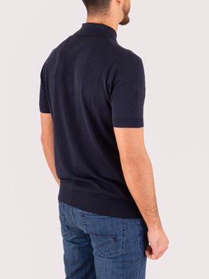 3. Polo slim fit homme Paolo Pecora Milano en maille de coton Bleu