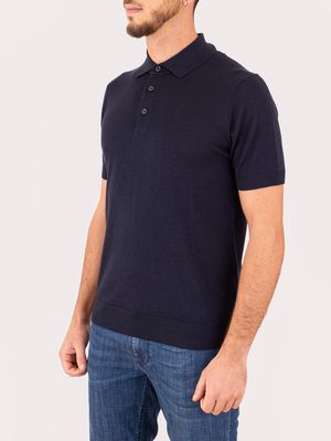 2. Polo slim fit homme Paolo Pecora Milano en maille de coton Bleu