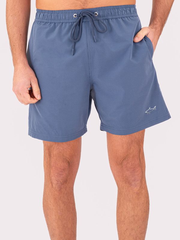Paul&Shark slim-fit men's swimsuit in technical fabric Grayish Blue PAUL & SHARK