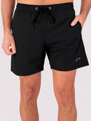 1. Paul&Shark slim-fit men's swimsuit in technical fabric Black