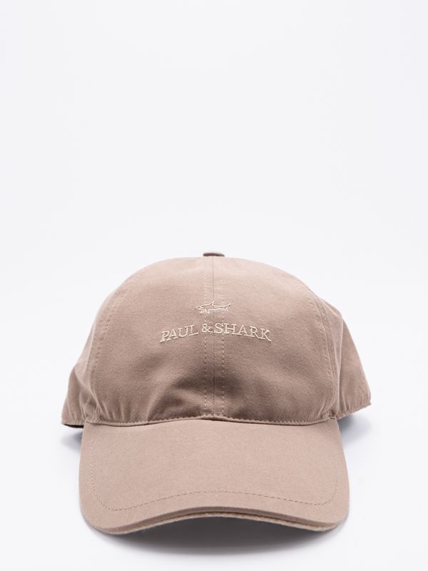 2. Cappello Baseball Uomo Paul&Shark in Cotone con Logo Ricamato Tortora PAUL & SHARK 25417119