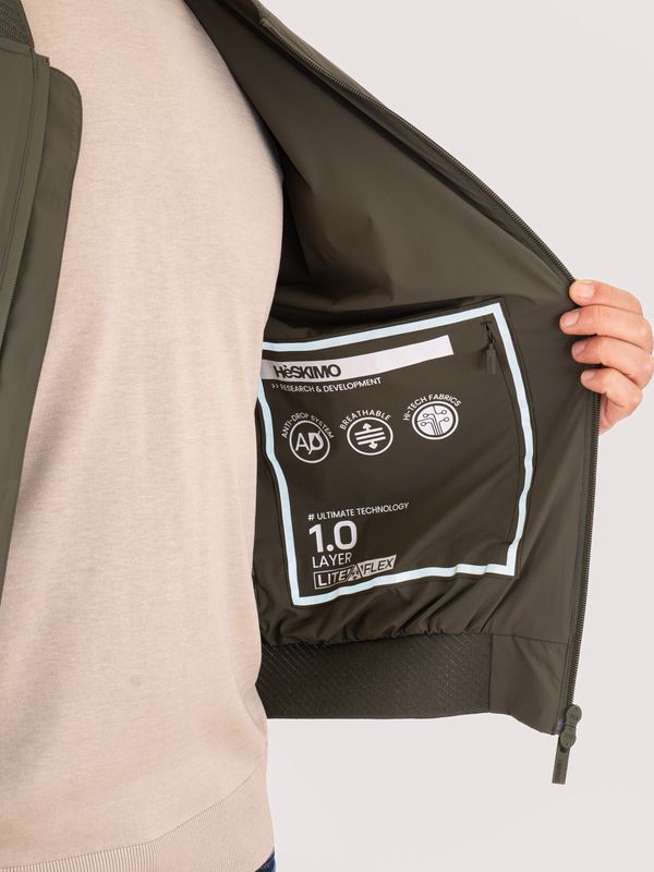 4. Veste Heskimo pour homme en polyamide technique 1 couche.0 Vert militaire HèSKIMO he1440015