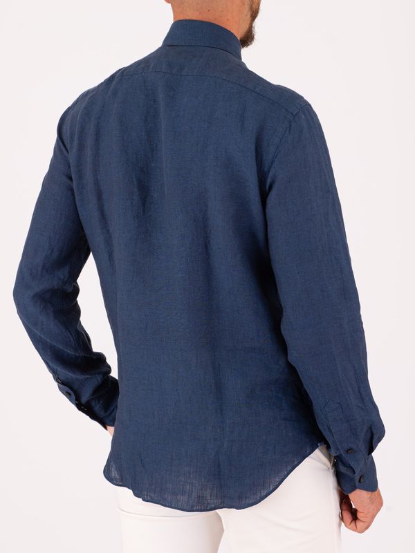 3. Xacus Men's Pure Linen Shirt - Evolution-Regular Fit Blue Xacus 11297.848ml