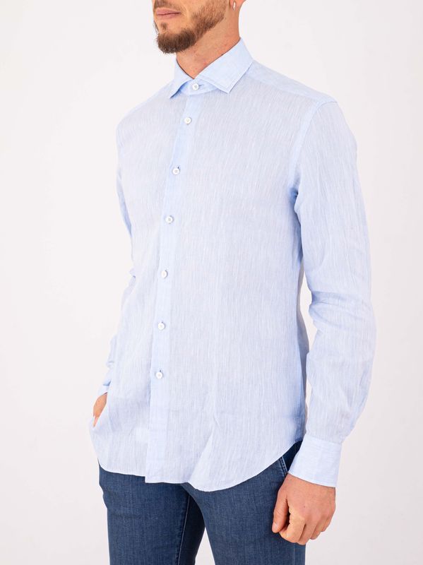 2. Xacus Men's Pure Linen Shirt - Evolution-Regular Fit Celeste Xacus 11297.848ml