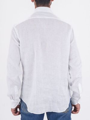 3. Camicia uomo Xacus in puro lino Evolution-Regular Fit Bianco