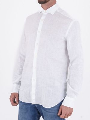 2. Camicia uomo Xacus in puro lino Evolution-Regular Fit Bianco