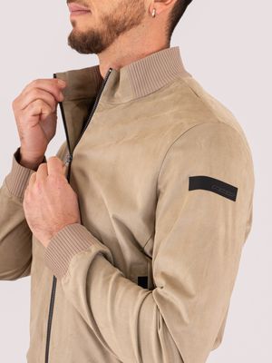 4. Nabucco Jkt Man RRD en micro velours Beige