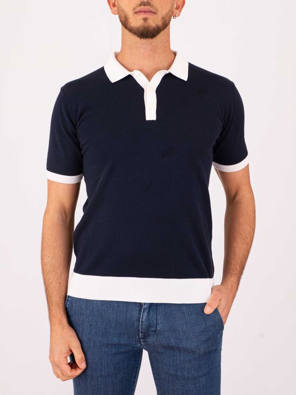 1. Polo uomo Peuterey in cotone con dettagli in contrasto Blu Peuterey peu583399012433