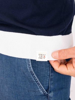 4. Polo uomo Peuterey in cotone con dettagli in contrasto Blu