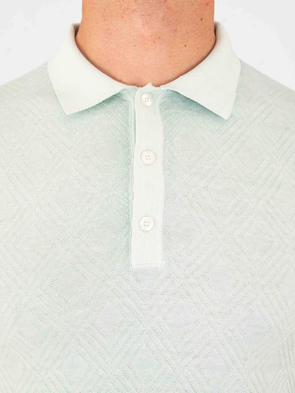 4. Peuterey men's polo shirt in cotton with three-dimensional workmanship Light Green Peuterey peu584299012446