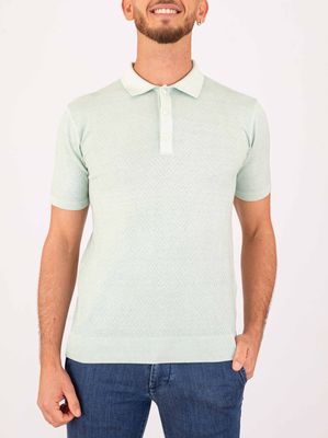 1. Polo Peuterey pour homme en coton avec finitions tridimensionnelles Vert clair