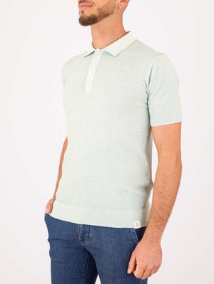 2. Polo Peuterey pour homme en coton avec finitions tridimensionnelles Vert clair