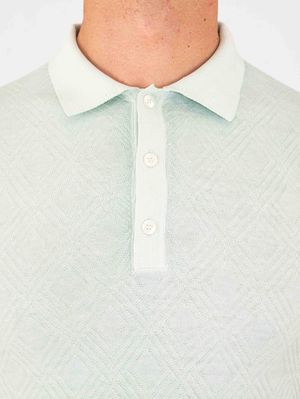 4. Polo Peuterey pour homme en coton avec finitions tridimensionnelles Vert clair