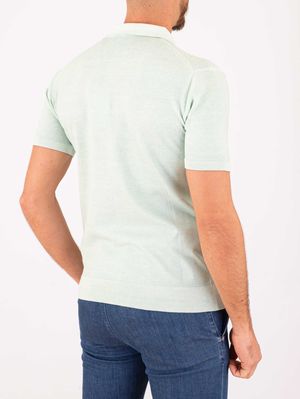 3. Polo Peuterey pour homme en coton avec finitions tridimensionnelles Vert clair